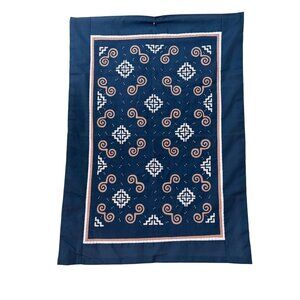 Vintage Handcrafted Batik Tapestry Wall Hanging 20"X27" Geometric Patterns No Ro